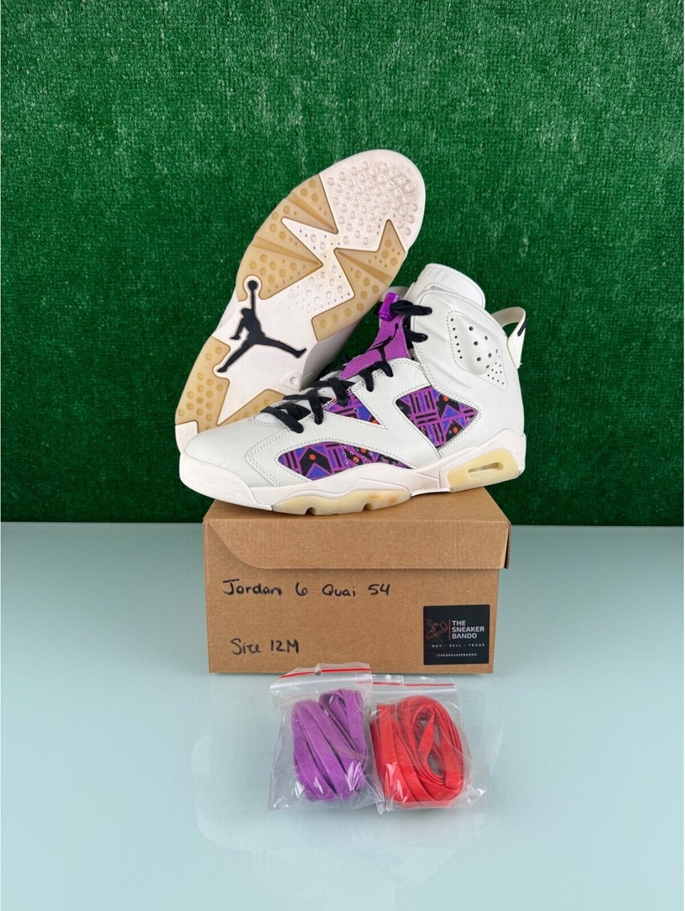 Size 12 - Air Jordan 6 Retro Quai 54 - Purple CLEAN!